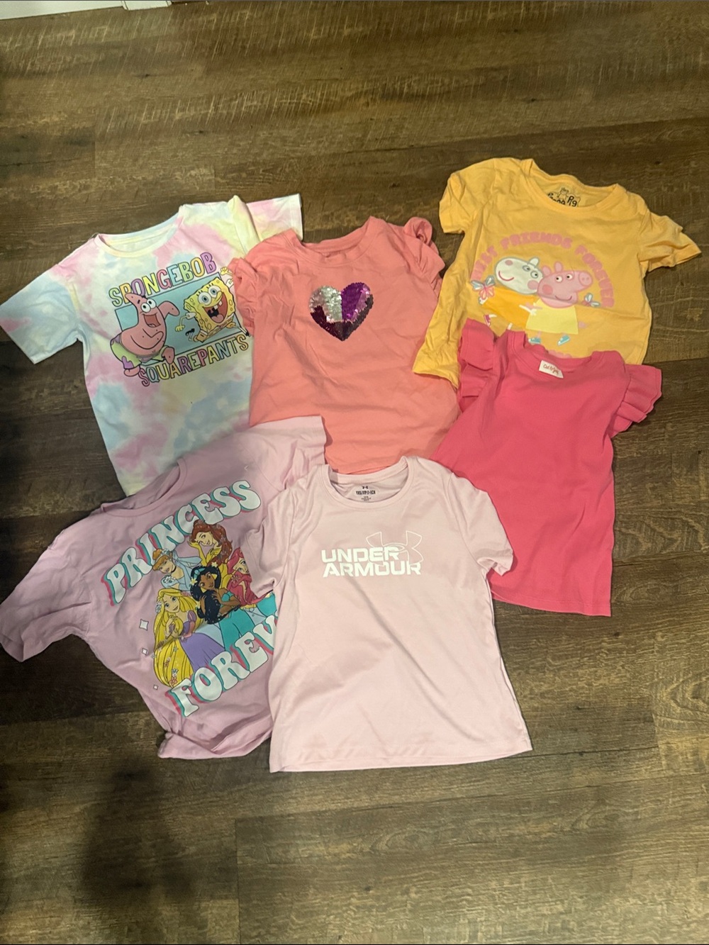 Under Armour Light Pink Girls' Short Sleeve Logo Tee